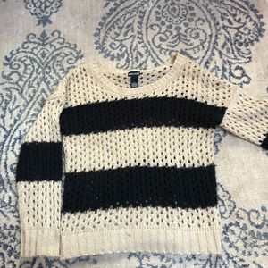 tan and black  women’s knitted sweater ezezez